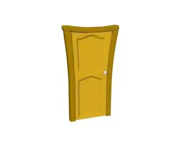 Cartoon Door Low-poly 3D model