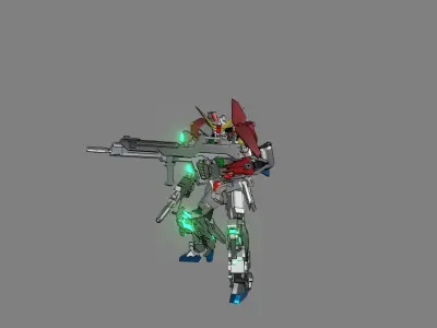 Attacker Gundam 1 3D model