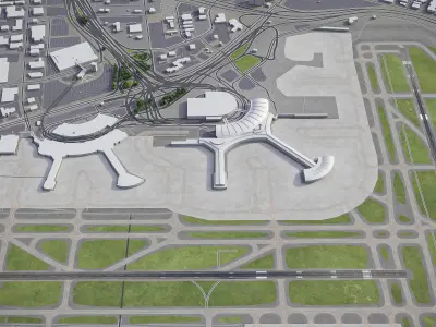 Toronto Pearson Airport Low-poly 3D model