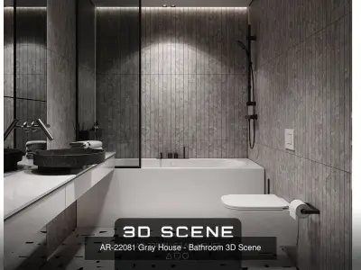 AR-22081 Gray House - Bundle 3D Scene 3D Model Pack