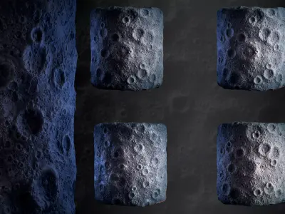Moon Surface Stylized - Vol 01 - SBsar - Maps 3D model