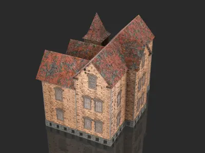 Old Medieval Abandoned House 6 3D model
