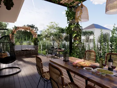 Exterior House Scene 3D model buy