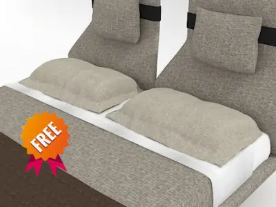 Lazy Night Bed BeB Free 3D model