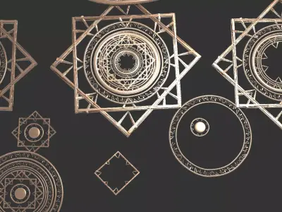 Dr Strange Influenced Magic pattern collection 3D model