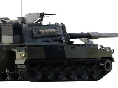 norwegian k9 vidar self-propelled howitzer 3D model