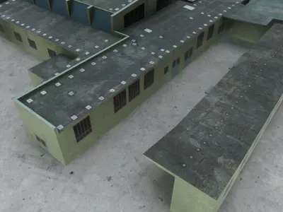 LHBP DHL Hangar Low-poly 3D model