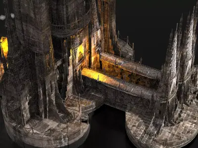 London Hellgate Towers Kitbash  3D model