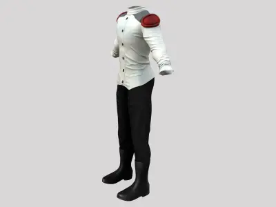 Mens Space Agent Outfit Low-poly 3D model