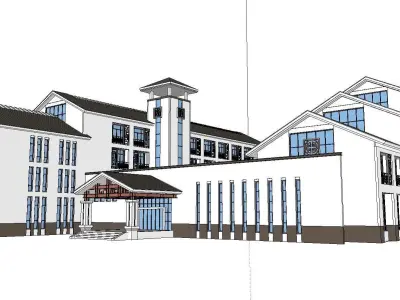 vacation spot-Resort-Fashion Leisure Hotel-0223 3D model