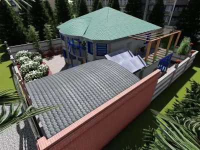 two floors  big house  3D model