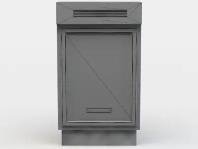 Money machine Low-poly 3D model