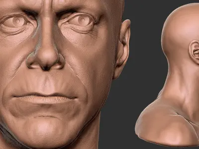 Robert Downey Jr Low-poly 3D model