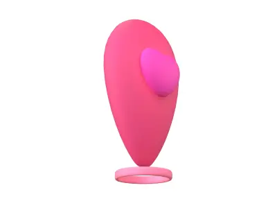 Love Location Tag Icon v1 001 Low-poly 3D model