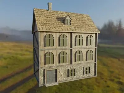 Medieval House Low-poly 3D model