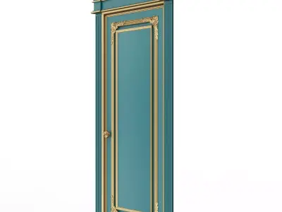 Carved Door Classic 01803 Low-poly 3D model