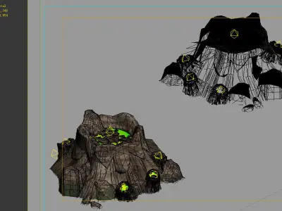 Game Models - poison Valley Scene - poison Stone 3D model