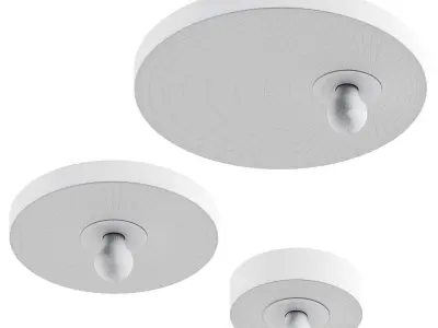 Dark Rond Ceiling Lamps 3D model