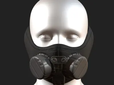 Gas mask helmet scifi fantasy armor hats military Low-poly  Low-poly 3D model