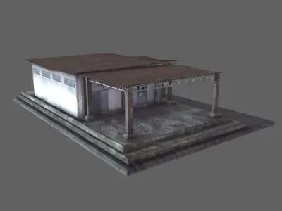 Building 07 Low-poly 3D model
