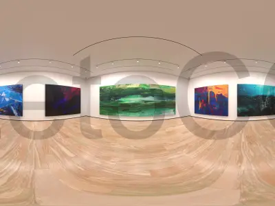 HDRI - Art Museum Gallery Interior 1 - HDR - EXR - 8192x4096 Texture