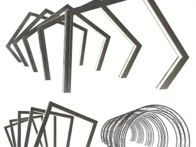 Set of light arches 3D model