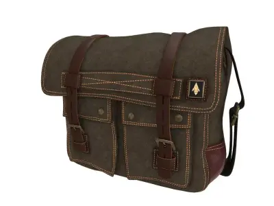 Haversack Rebel Gray Color 3D Model Low-poly 3D model