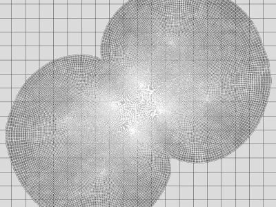 Rocks two spheres Low-poly 3D model