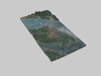 Sao Luis City Low-poly 3D model