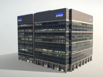  London 15 Canada Square 30 North Colonnade Low-poly 3D model