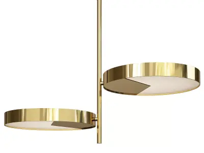 MOONLIGHT 2 LIGHT BRASS CEILING LAMP Low-poly 3D model