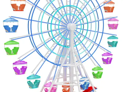 Ferris wheel day and night 3D model