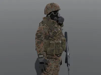 Soldier 3D Model Low-poly 3D model