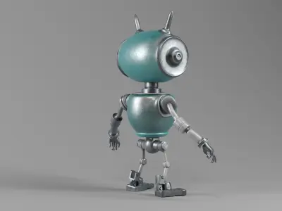 ROBOT CHARACTER TOON Mixamo Compatible  Low-poly 3D model