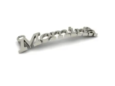 name pandant Free 3D print model