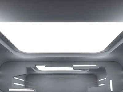 Sci Fi Room Low-poly 3D model 10