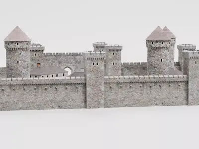 -Medieval Castle V2- 3D model