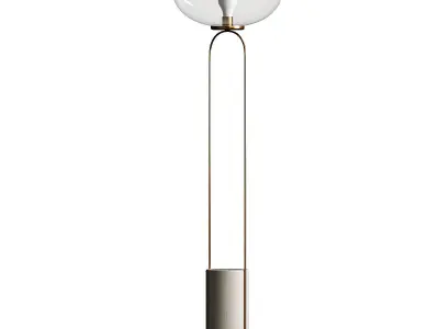 CB2 Polo Travertine Floor Lamp 3D model