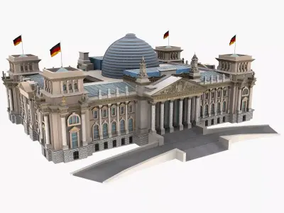 Reichstag Building Berlin 3d Model 3D model