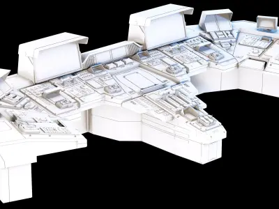 Spaceship bridge 3D model