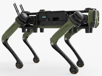  Vision 60 Military Robotic Platform Start Animated Rigged For Blender 