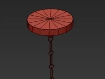 Amalia Column Nickel Pendant 3D model