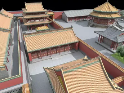 Shenyang Palace Museum Mukden Palace Shenyang Imperial Palace Low-poly 3D model