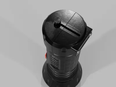 Hi-poly Flashlight 3D model