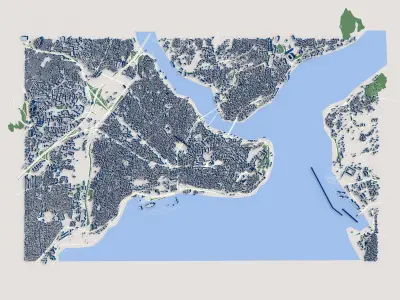 Cityscape Istanbul Turkey 3D model