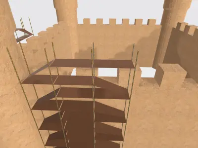 Castle 3D model free Free low-poly 3D model