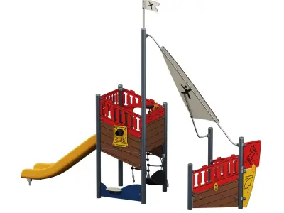 Kids playground Pirate carave 3D model