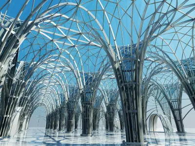 Futuristic Interior Scene 1 3D model
