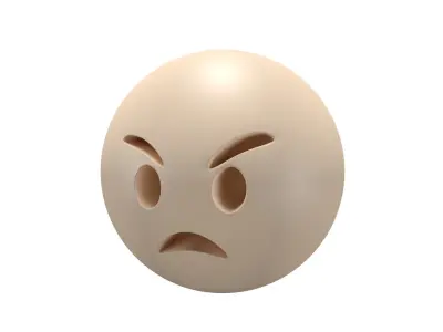 Angry Face V1 Pack Vol 1 Low-poly 3D model