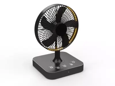 portable table fan 3D model